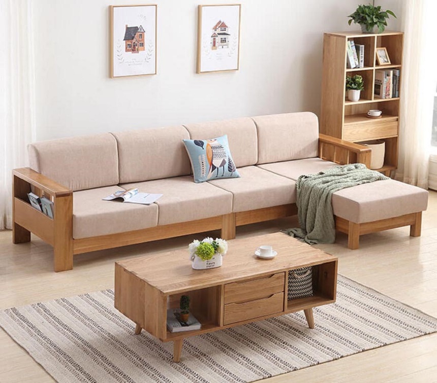 sofa gỗ thông đẹp